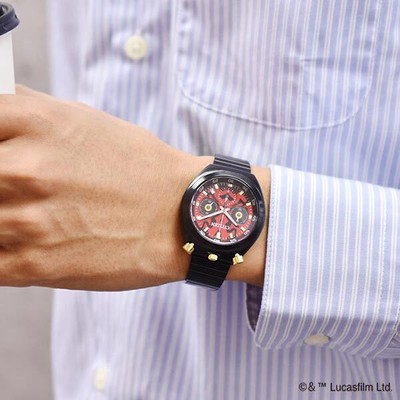 Pre-owned Citizen An3668-55w Red Star Wars Darth Maul Men's Watch In Box