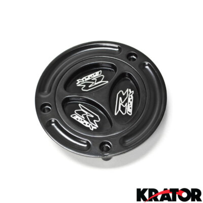 Black Keyless Gas Cap Logo Twist Off Fuel Tank Cap For 2004-2009 Suzuki GSXR600