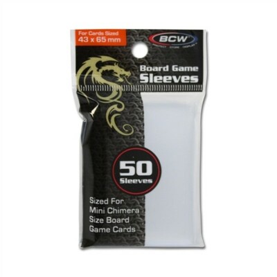 Pack of 50 BCW 43 x 65 mm Mini Chimera 43x65 Board Game Clear Soft Poly Sleeves
