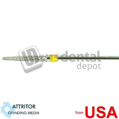 41-PXF  Fine Cone - Diamond Cut Super Fine - YELLOW Tungsten Carbide Burs 114046