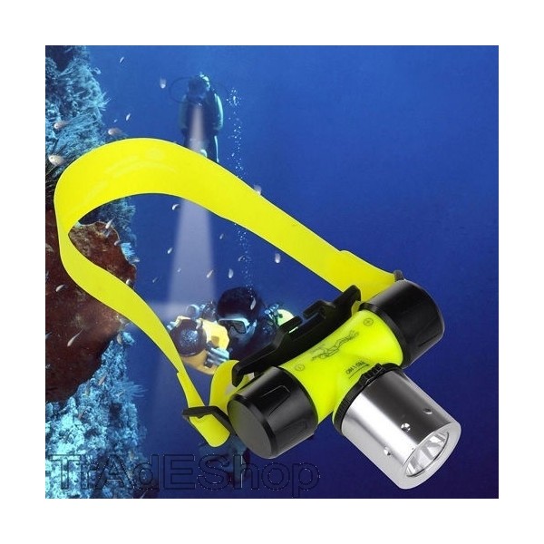 Lampada Frontale Subacquea Led TeKone Torcia Immersione Sub Ricaric Pesca hsb