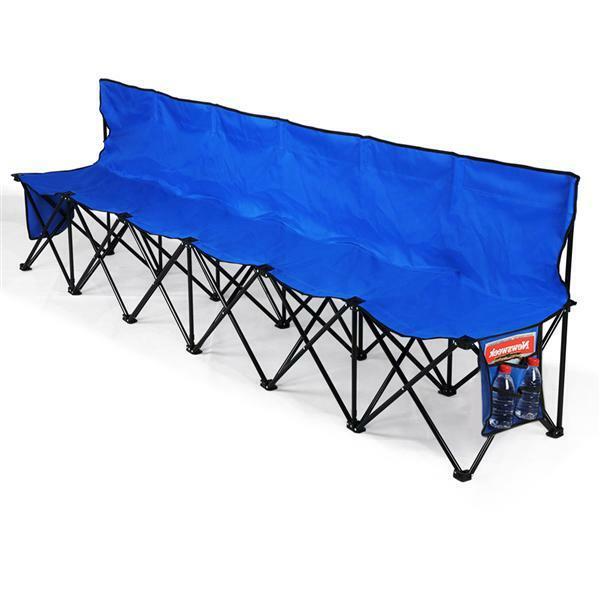 Heavy Duty Portable 6 Seater Bench Sport Sideline Bench With Carry