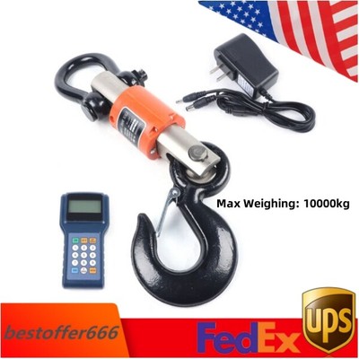 Wireless Remote Digital Electronic Hanging Crane Scale with Handheld Meter 10T