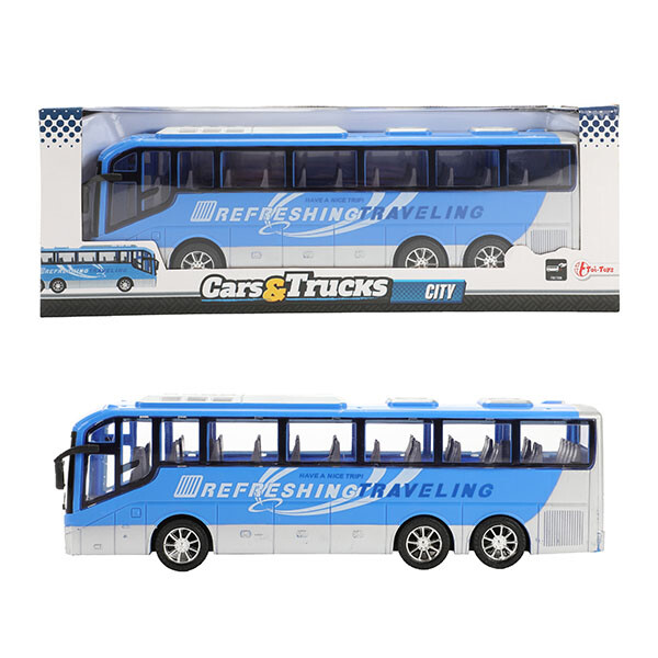 Reisebus Stadtbus  Bus Citybus Omnibus Spielzeug Rückzugmotor ca.32cm lang 
