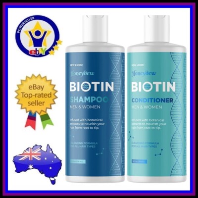 HAIR LOSS BIOTIN SHAMPOO & CONDITIONER Thinning Hair Growth Argan Jojoba DHT