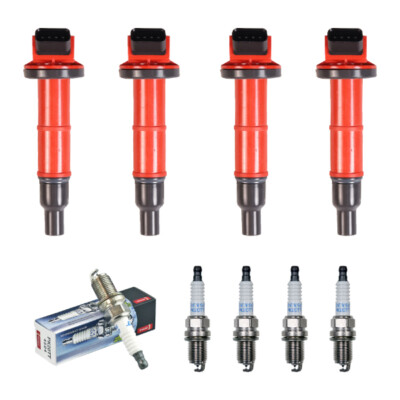 New Set of 4 Performance Ignition Coil & Denso Spark Plug for Toyota/Lexus/Scion