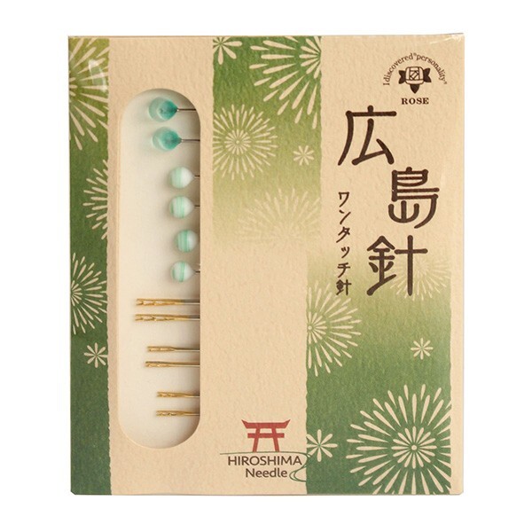 Hiroshima Needle Set Easy-Thread Needle 6 Sewing Needles, 6 Pins
