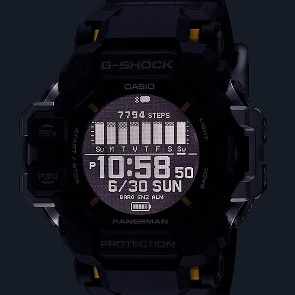 Pre-owned Casio G-shock Gpr-h1000-1jr Rangeman Master Of Bluetooth Gps Sport Men Watch