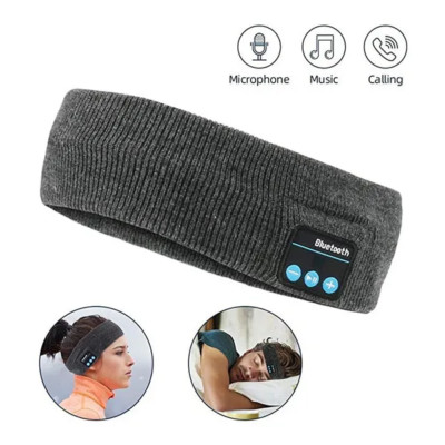 Wireless Bluetooth 5.0 Stereo Headband Headphones Run Sports Sleep Headset Gray