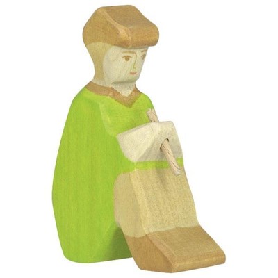 Holztiger Hirte mit Flöte 3 Holzfigur Kinderpielzeug Figur Holzspielzeug neu OVP