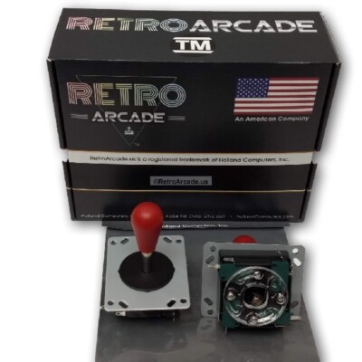 RetroArcade.us Competition Style Arcade Joystick RED Top 4 or 8 Way switchable