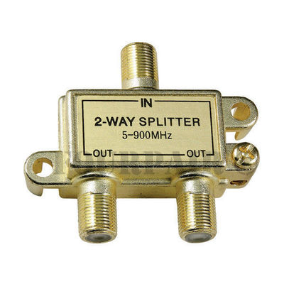 2-Way Coax Video Splitter Digital HD Cable TV F Type RG6 RG11 RG59 5-900 MHz 1x2