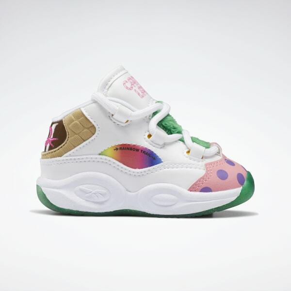 Reebok infant Question Mid Shoes Basketball White/Green H05605