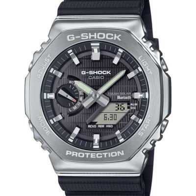 Pre-owned Casio G-shock Gbm-2100-1ajf Metal Case Bluetooth Analog Digital Men Watch