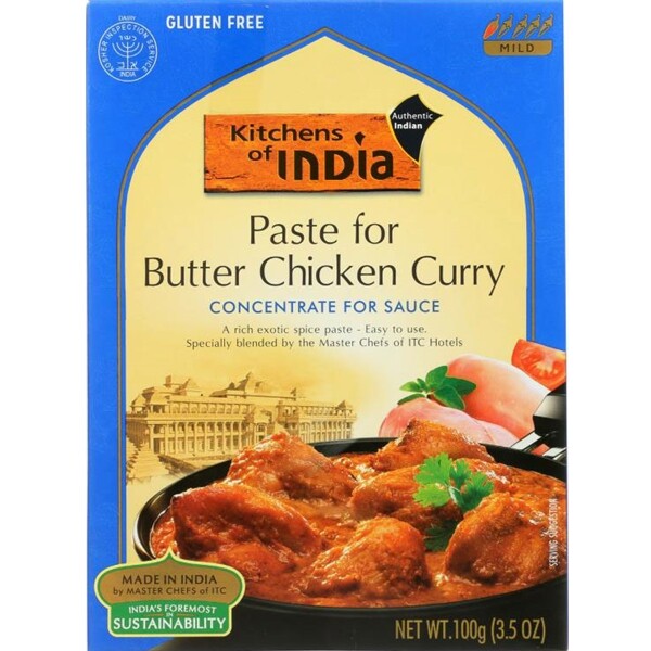 Kitchens of India Butter Chicken Curry Paste - Mild - Gluten Free & Kosher
