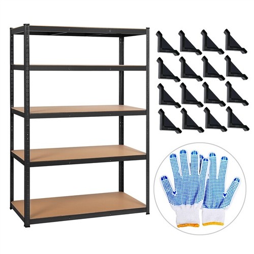 Étagère charge lourde métallique 180 cm 5 niveaux charge totale 875 kg (175  kg/niveau) étagère de rangement planches réglables pour garage cave bleu  12_0002718 HELLOSHOP26 Pas Cher 