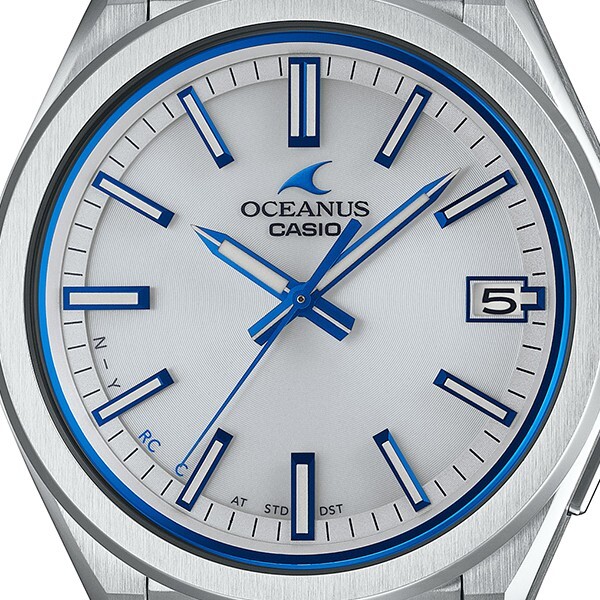 Pre-owned Casio Oceanus Ocw-t200s-7ajf White Dial Elegant Bluetooth Solar Men White Watch