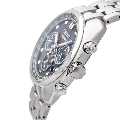 SEIKO SEIKO ASTRON ORIGIN SBXY027 BLACK TITANIUM CHRONOGRAPH SOLAR MEN WATCH BOX