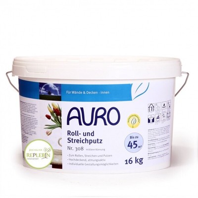 AURO Roll- und Streichputz -mittlere Körnung- Nr. 308