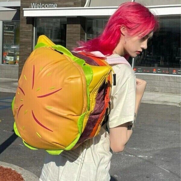 Creative Cheeseburger Backpack Cartoon Large Capacity Shoulder Bag Girl Backpack