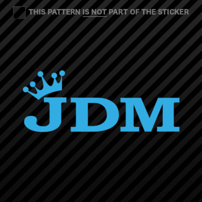 (2x) JDM King Sticker Self Adhesive Vinyl crown type b