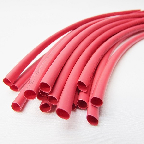 1/4" ID Red Heat Shrink Tube 2:1 ratio 0.25" wrap (6x9"= 4 ft) inch/feet/to 6mm