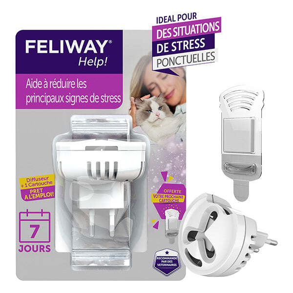 Feliway Help! - Anti-Stress Pour Chat - Kit Complet (Diffuseur + Rechage) - 7 Jo