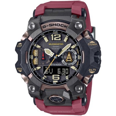Pre-owned Casio G-shock Master Of Mudmaster Gwg-b1000-1a4jf Bluetooth-equipped Red