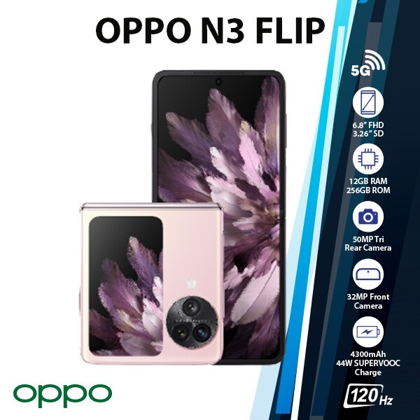 OPPO Find N3 Flip 5G 12GB+256GB Dual SIM Android Cell Phone