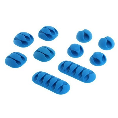 NL ON6293 10 stuks zelfklevende kabelhouder kabelklemmen Blauw