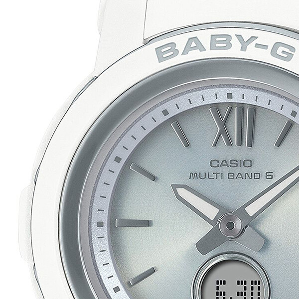 Pre-owned Casio Baby-g Bga-2900-7ajf Women's Watch Radio Solar Anadigi Slim White 2022