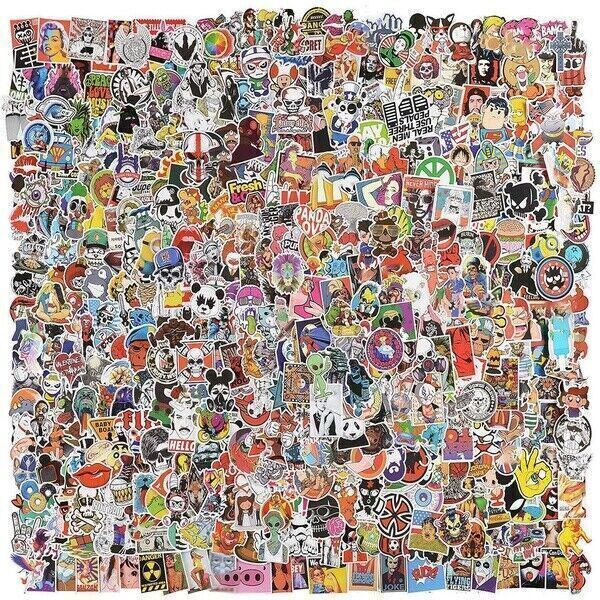 500 JDM Random Graffiti Sticker Bomb Pack Car Motorcycle Motocross Helmet Decals