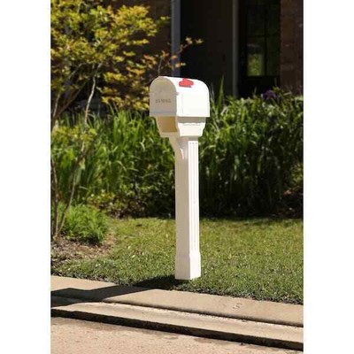 Postal Pro Hampton All-in-One Decorative Mailboxes and Post Combo Kit, White