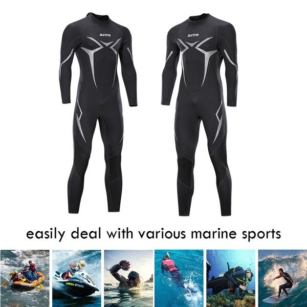 Mens Full Body Wetsuit Neoprene Warm Dive Suit Surfing Diving Kayak