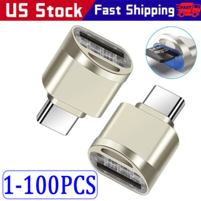 TypeC To Micro SD TF Card Reader OTG USB Adapter Converter For Samsung Phone LOT