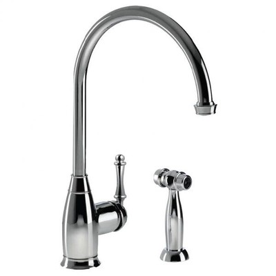 Houzer Charlotte Traditional Solid Brass Kitchen Faucet with Sidespray 15.8125"
