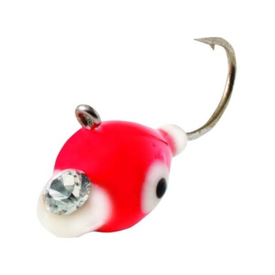 Clam Epoxy Drop Jig 1/16 oz - Orange White Glow - Ice Fishing Jig