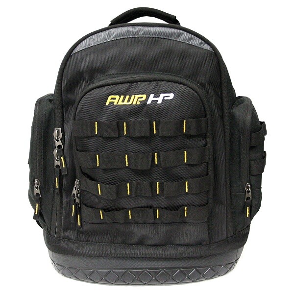 AWP HP Nylon Zippered Closed Portable Tool Bag Storage Padded Straps Backpack