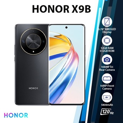 HONOR X9b 5G Android Cell Phone (Black, 12GB+512GB, Unlocked, Dual SIM)
