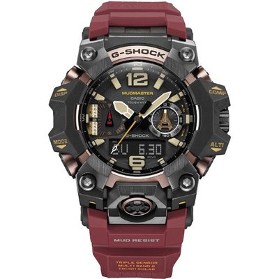 Pre-owned Casio G-shock Master Of Mudmaster Gwg-b1000-1a4jf Bluetooth-equipped Red