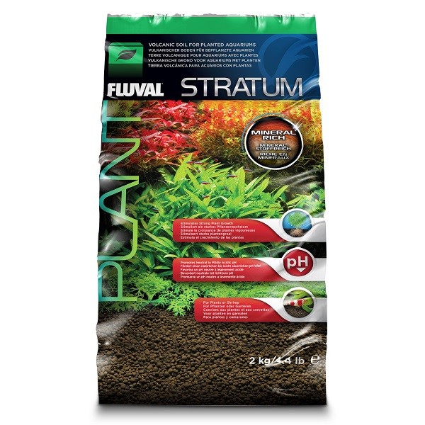 Fluval Stratum Substrate Volcanic Soil Plant & Shrimp Planted