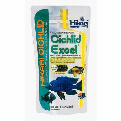 Hikari Cichlid Excel Mini - 250g 3.0-3.4mm Pellets Food Tropical Aquarium Feed