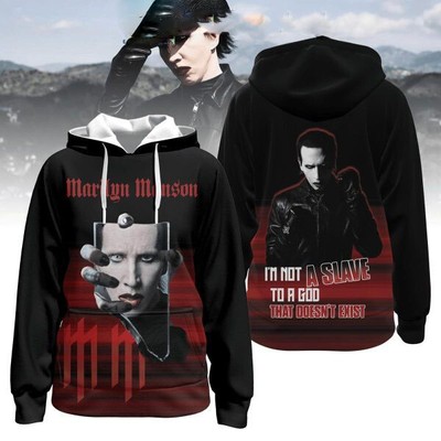 Marilyn Manson I M Not A Slave To A God That Doesn T Exist 3D Hoodie