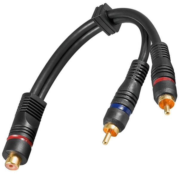 Y-Kabel Y Adapter Verteiler Weiche Subwooferkabel Cinch Chinch RCA Kabel, 20cm