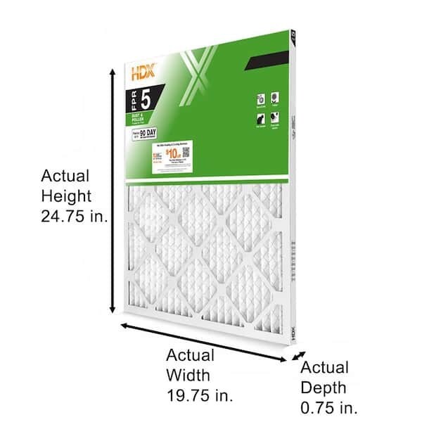 Pleated Air Filters MERV 8 HVAC Vent Furnace 20x25x1 Replacement Filter 3 Pack