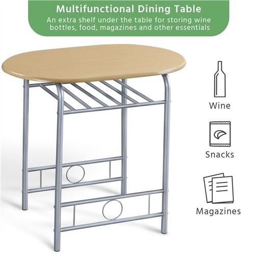 Dining Room Table Sets, 3 Piece Kitchen Table & Chair Sets, Space Saving Design