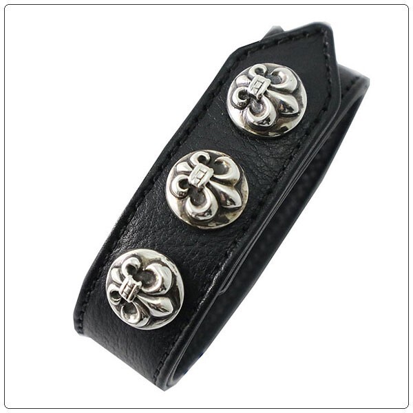 Chrome Hearts Leather Cuff Bracelet ギャラ付 $_57.JPG?set_id=880000500F