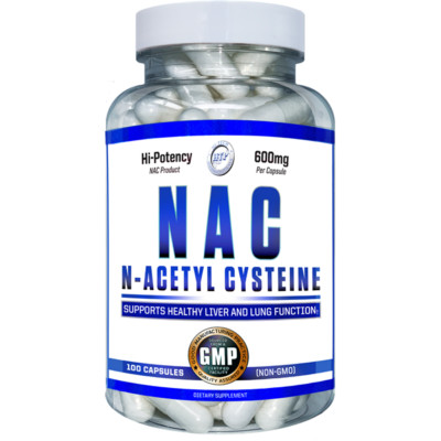 N-ACETYL-L-CYSTEINE 600 mg 100 Capsules NAC Hi Tech nonGMO USP Grade USA  
