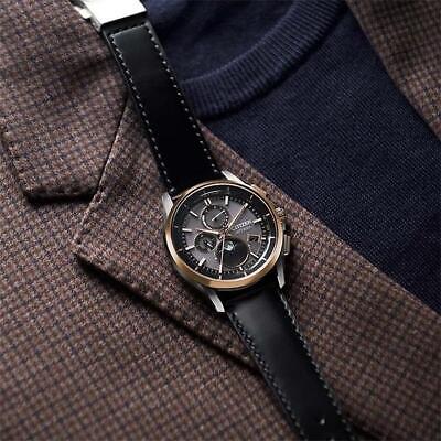 Pre-owned Citizen Attesa By1004-17x Moon Phase Eco-drive Solar Radio Men Watch In Box