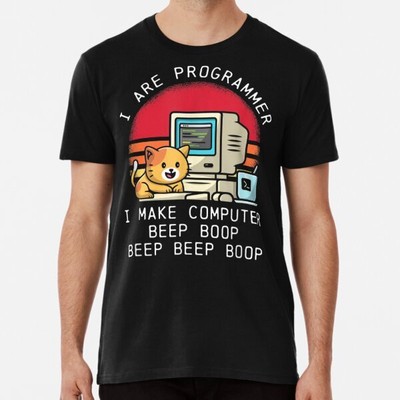 I Are Programmer Funny Cat, Funny Programmer Gift Design Made in USA T-Shirt S-5